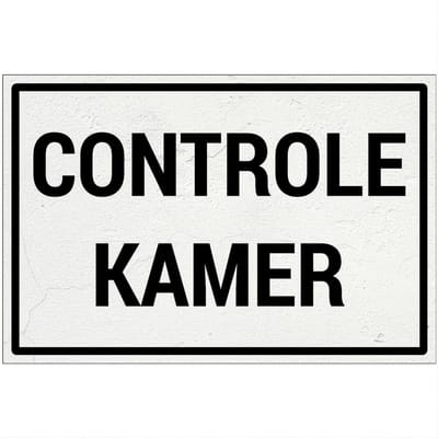 Controlekamer bord | Forex Re materiaal | 18 x 12 cm