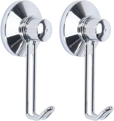 Dailygoods- Handdoekhaken 2 Stuks - Vacuümzuignap - Geen Boren - Waterdicht - Herbruikbaar - Geschikt voor Glad Oppervlak - Wandhaken