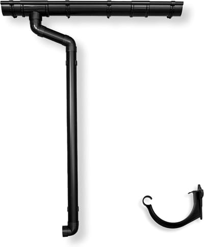 Dakgootsysteem - Regenwaterafvoer - Dakbescherming - Complete set - Tot 10m lengte - antraciet