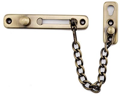 Ketting Deurslot - Veiligheidssluiting Deur - Extra Beveiliging - Roestvrij Staal - 123 cm - Zilver