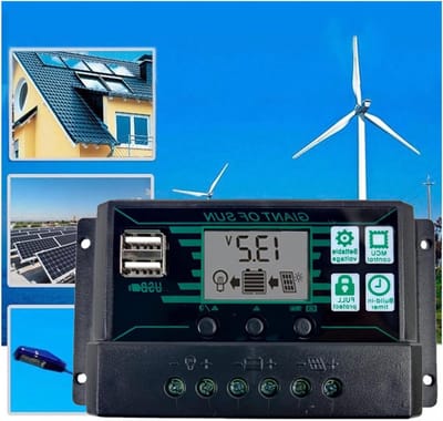 Zonne Laadregelaar - Intelligente Regulator - Energie Beheer - MPPT PWM Technologie - 20A - Zwart