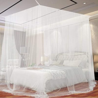AHD® Klamboe - Klamboe 2 Persoons - Klamboe 1 Persoons - Klamboe Baby - Klamboes - Wit - 200cm x 220cm x 210cm