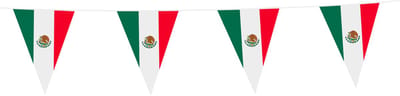 2x Vlaggenlijn Mexico 10 Meter - Voetbal EK WK Landen Land Feest Versiering Decoratie