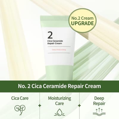 Numbuzin, No.2 Cica Ceramide Herstelcrème, 60 ml (60 ml) white