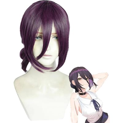 Rezze Cosplay Pruik Anime Paars Bruin Paardenstaart Haar Pruiken Halloweenfeest Rollenspel Pruiken One Size&Chainsaw Man gray