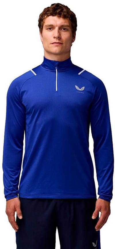 Castore Apex Thermal Winterised Sweatshirt Met Halve Rits Blauw XL Man