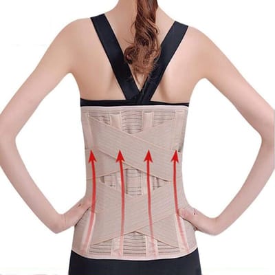 Correcteur de Posture Orthopédique Support Dorsal Inférieur Réglable Ceinture Amincissante Taille Pour Hommes Femmes Support Lombaire M kaki