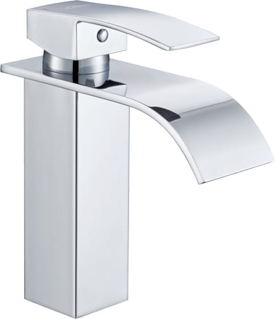 Auralum max Wastafelkraan - Waterbesparend - Chroom - Badkamer Kraan - Koud en Warm - RVS - Middelhoge uitloop - Warm en Koud -Mengkraan - Mengkraan