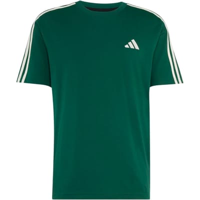 Adidas Essentials 3 Stripes Single Jersey Left Chest Branded T-shirt Met Korte Mouwen Groen S Man