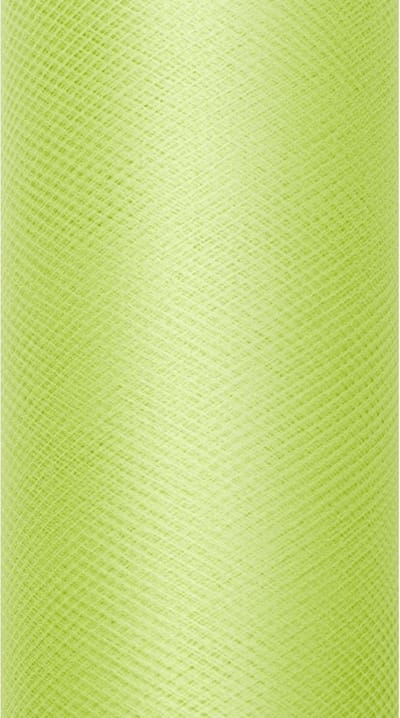 """Tule, licht groen, 0.15 x 9m (1 stuks/ 9 lm)"""