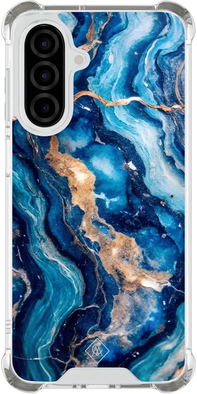 Casimoda® hoesje - Geschikt voor Samsung Galaxy A26 - Ocean Marble - Shockproof case - Extra sterk - TPU/polycarbonaat - Blauw, Transparant