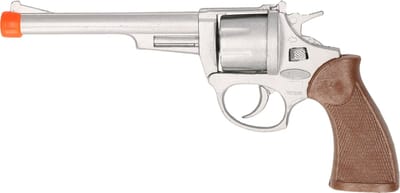 Cowboy speelgoed revolver/pistool - 8 schots plaffertjes - metaal