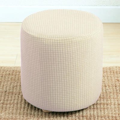 Ronde Krukhoes Dikke Elastische Ronde Stoelhoezen Effen Kleur Eenvoudige Stoelhoes Woonkamer Stoelbeschermer Huishoudelijk Product 1PC