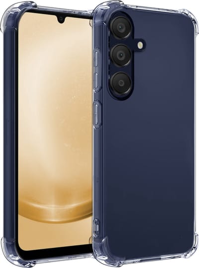 Hoesje - Geschikt voor Samsung Galaxy A25 - Sterk & Shockproof - Siliconen Case - Back Cover - Telefoon Hoes Shock Proof - Telefoonhoesjes - Transparant