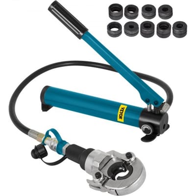 VEVOR 6T Hydraulische krimptang V12-28mm TH16-32mm perstang, V-vormige / TH-vormige pijptang, bekken 360 ° kop Handpers tang PE-X krimptang voor composiet buizen PEX PE-X PB buis