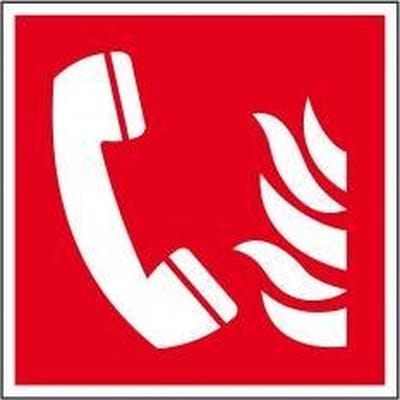 Alarmtelefoon bord - kunststof - F006 100 x 100 mm