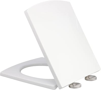 Toiletbril Deksel - Vierkant Zitting - Badkamer Upgrade - Soft Close Functie - 46 x 5 cm - Wit