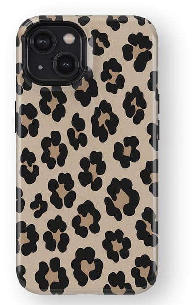 DripCase Luipaard Hoesje geschikt voor iPhone 14 | Backcover met Mag | Hoesje met Dierenprint geschikt voor iPhone 14 Leopard Light