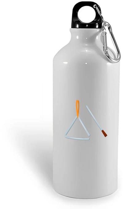 Hacebo® - Triangels waterfles - Triangel - Muzikanten - Muzikant - slaginstrument - water fles - 400ML