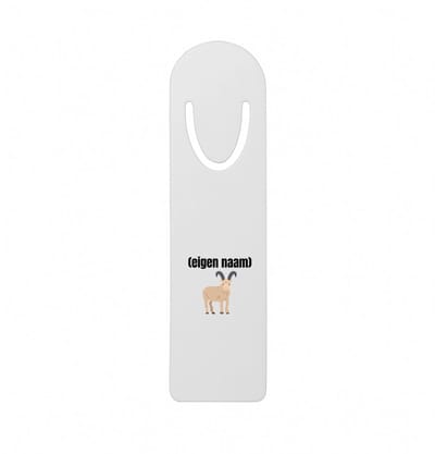 Hacebo® - Geit met hoorn met eigen naam metalen boekenlegger - Geit - geiten liefhebbers - met eigen naam - dieren liefhebber - leuk cadeau voor iemand die houdt van geiten - cadeau - kado Bladwijzer boekenleggers - 12.7 cm x 3.2cm