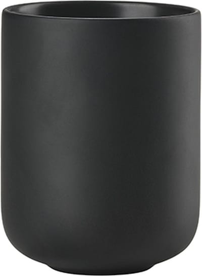 Zone Denmark Sensu Tandenborstelbeker - Beker voor Tandenborstels - Tandenborstelhouder - Toilet & Badkamer Accessoires - 9,5 x 7,4 cm - Zwart