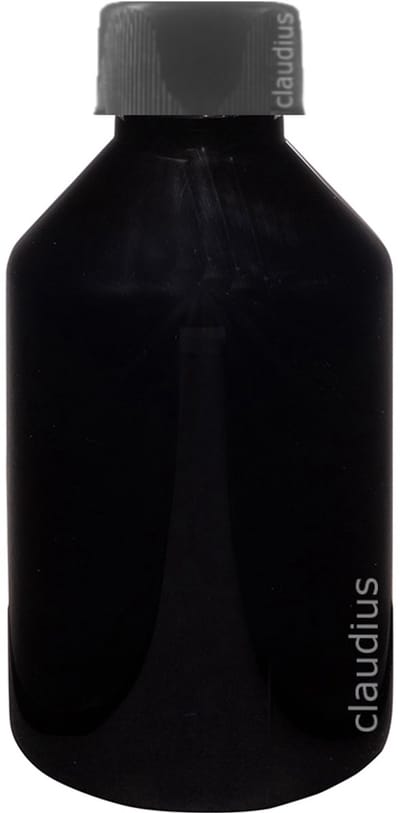 Lege Plastic Fles 250 ml zwart met Zwart dop - set van 10 stuks - navulbaar - leeg