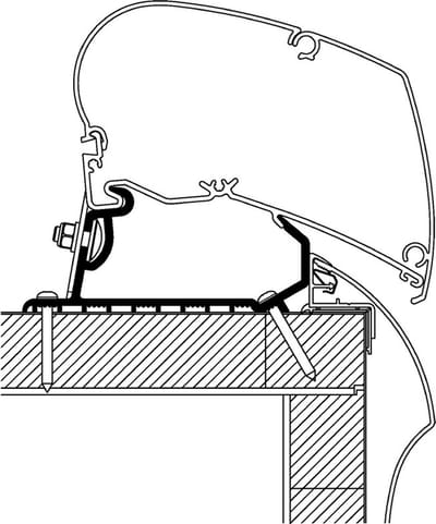 Thule Omnistor Luifel Adapter Caravan Roof 3,75m