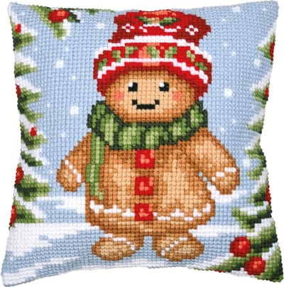 Borduurpakket Kussen - Kruissteek Handwerk - Sierkussen Maken - Voorbedrukt Stramien - 40 x 40 cm - Multicolor