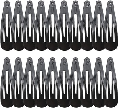 20x Grote Zwarte Metalen Haarspeldjes 6,9 cm Anti-Slip