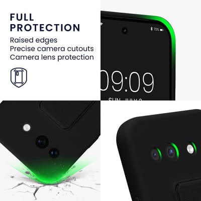 kwmobile back cover voor smartphone - geschikt voor Google Pixel 10a - 1x beschermhoesje van kunststof - In zwart