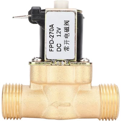 G1 2 Normaal Open Messing Solenoïde Elektromagnetische Klep Waterinlaat Schakelaar (DC12V)