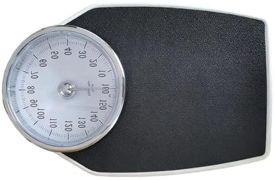 Mechanische Weegschaal - Lichaamsmeting - Gezondheid Bijhouden - Antislip Technologie - Tot 160 kg - Zwart