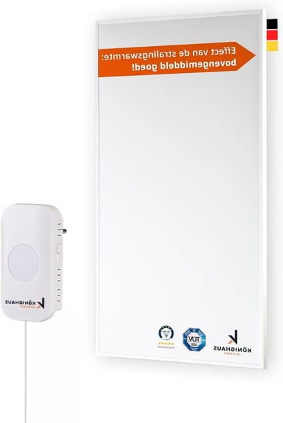 Infraroodverwarming Paneel - Wandpaneel Warmte - Bijverwarming Ruimte - Snelle Opwarming 2-4 Min - 1200 Watt - Wit