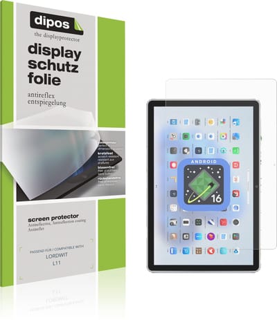 dipos – 2x Matte Beschermfolie geschikt voor LORDWIT L11 | Krasbestendige & antireflecterende Screenprotector Ultra-Thin