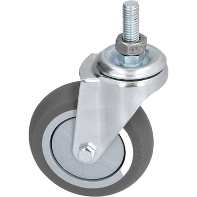 Zwenkwielen 3 inch PVC Duurzaam Slijtvast Sterk Draagvermogen Stamwielen voor Planken Geen Remmen