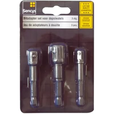 Sencys Bitadapterset - Voor Dopsleutels - 3-delig