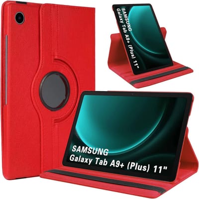 Draaibaar Hoesje - Rotation Tabletcase - Multi stand Case Geschikt voor: Samsung Galaxy Tab A9+ (Plus) 11 inch 2023 (SM-X210, SM-X215, ,SM-X216, SM-X218) Rood