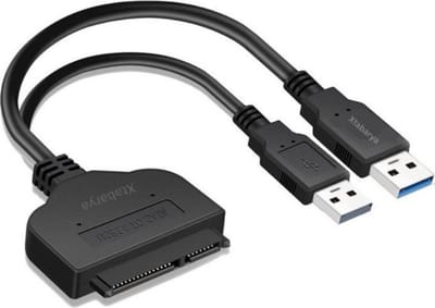 USB 3.0 naar 6,3 cm SATA III Adapterkabel Brug met UASP Ondersteuning voor Hoge Snelheid Gegevensoverdracht Protocol. Ondersteunt SATA naar USB 3.0 Converter voor SSD HDD Opslagschijf.