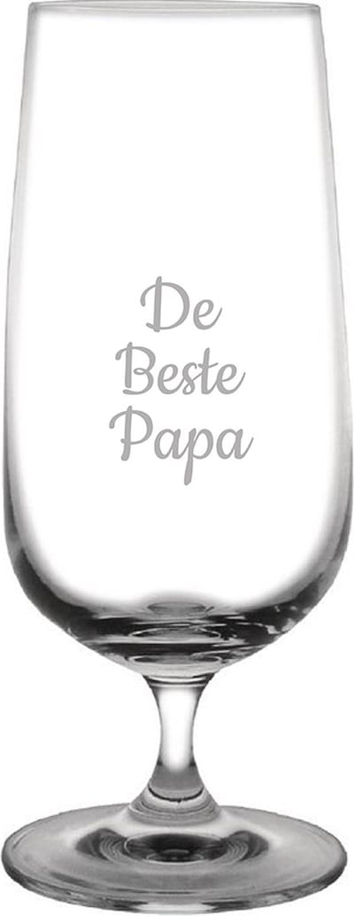 Gegraveerde bierglas op voet 41cl De Beste Papa