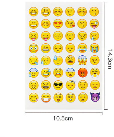 Ainy Emoji stickers mini - set van 5 stickervellen om je schoolspullen, bullet journal, fotoalbum, laptop, telefoon en waterfles levendig te maken - kawaii expressie voor jong en oud