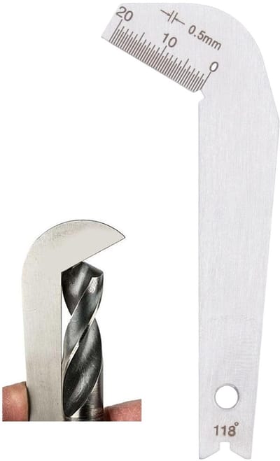 Dailygoody - 118 Graden Boorhoekmeter - Roestvrijstalen Boorslijpmeter - Precisie en Duurzaamheid - Compact Formaat - Hoekboorslijpergereedschap - Voo..