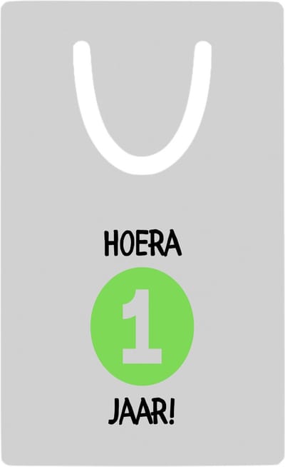 Hacebo® - Hoera 1 jaar metalen boekenlegger - Verjaardag - jarigen - Verjaardagscadeau - peuter - Happy birthday Bladwijzer boekenleggers - 7.6 cm x 5cm