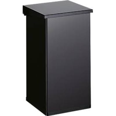 Dutch Design Carro-Lift afvalbak, brandwerend, hefdeksel, klepsysteem, B 300 x D 300 x H 600 mm, 55 l, zwart