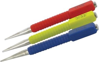 Nagelponsset 3-delig - Hardstaal met Antislip Handvat