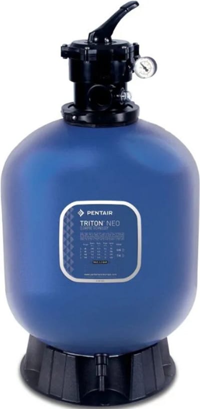 Pentair Zandfilter glasvezel versterkt polyester 1 1/2" binnendraad 3,5bar blauw type Triton® F-19T6-NEO-CP