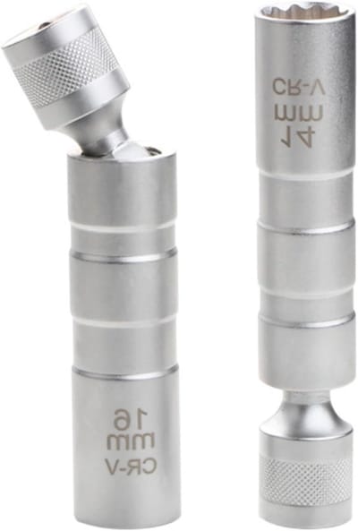 Set van 2 Bougiesleutels, Magnetische Bougiesleutels voor Auto Reparatie, 14mm en 16mm, Professionele Gereedschappen voor Bougie-installatie