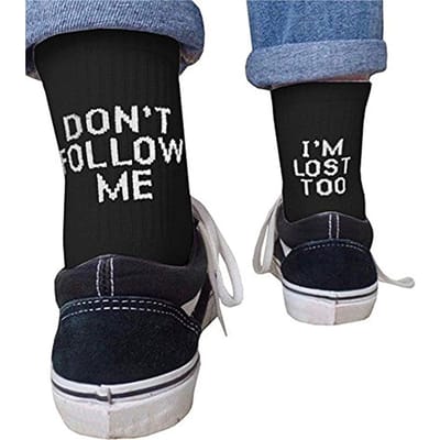 Zwart Wit Grappige Letters Casual Sokken Hip Hop Streetwear Skateboard Harajuku zwart