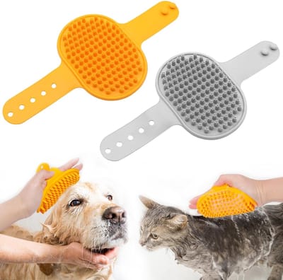 VHV - Hondenborstel - Honden shampoo borstel - Massageborstel hond - Kattenborstel - Haren verwijderen - Vachtverzorging - Vacht verzorgen - Shampoo verdelen - Voor badtijd - Voor trimmen - Voor dagelijkse verzorging