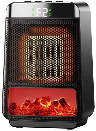 ITRONIQ Keramische Ventilatorkachel 1200W - Elektrische Kachel Met Thermostaat - Timer - 80° Oscillatie - LED Display - Zwart