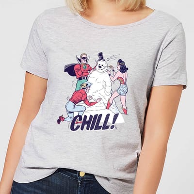 DC Chill! Women's Christmas T-Shirt - Grey - XS